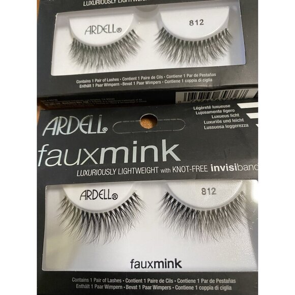 Ardell Faux Mink Lashes 812 Luxuriously Lightweight Knot-Free Invisiband 2 Packs - Picture 4 of 4